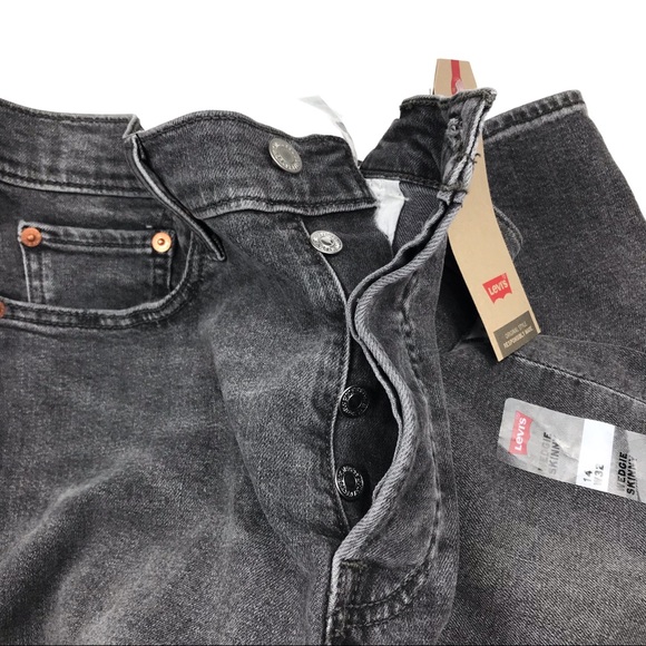 •LEVIS• Wedgie Skinny High Rise Jeans Jet Pack Black - Picture 4 of 8